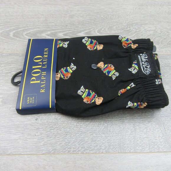Polo Ralph Lauren Basketball Bear Boxer Briefs Men's Size Large Black NEW FL404S - Picture 6 of 9